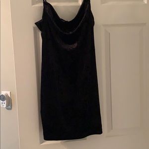 Black velvet topshop dress
